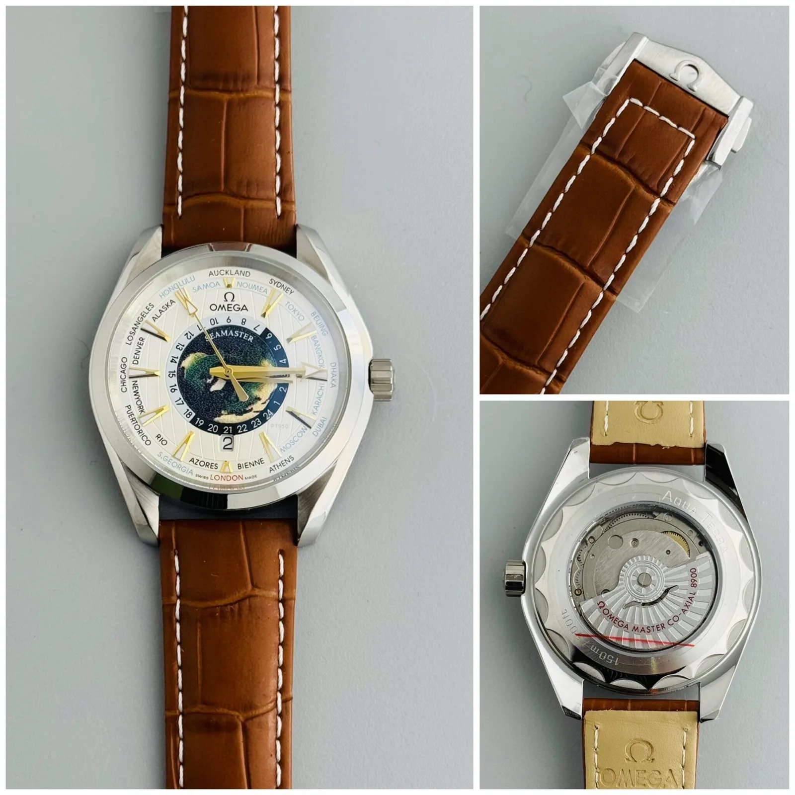 Omega Aquatera WorldMap Seamaster White Dial