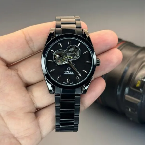 Omega Black Open Heart Black