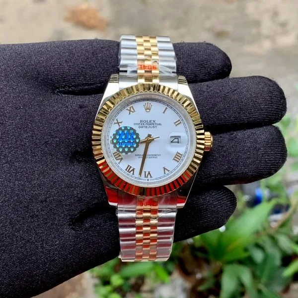 Oyster Perpetual DateJust Silver-Gold 41mm Rolex