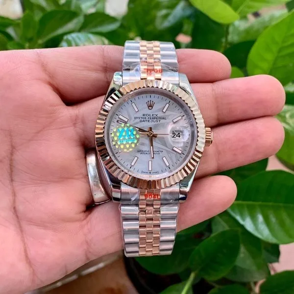 Oyster Perpetual Rose Gold Silver Edition Rolex