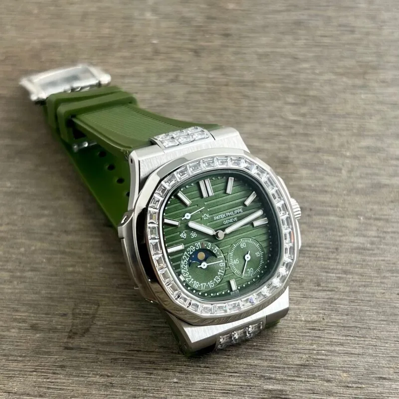 Patek Philippe Nautilus Diamond Bezel Green Dial