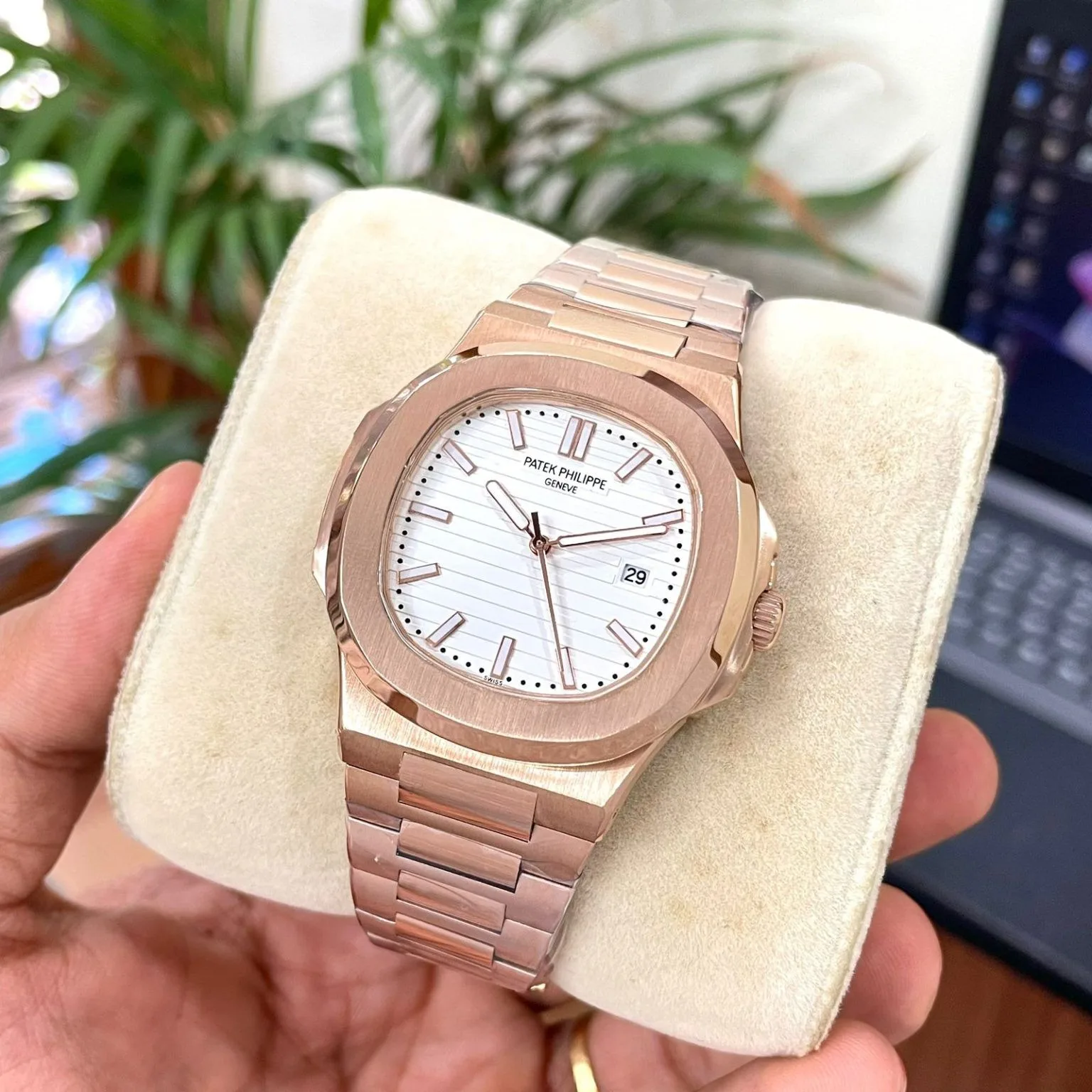 Patek Philippe Nautilus White Dial Watch