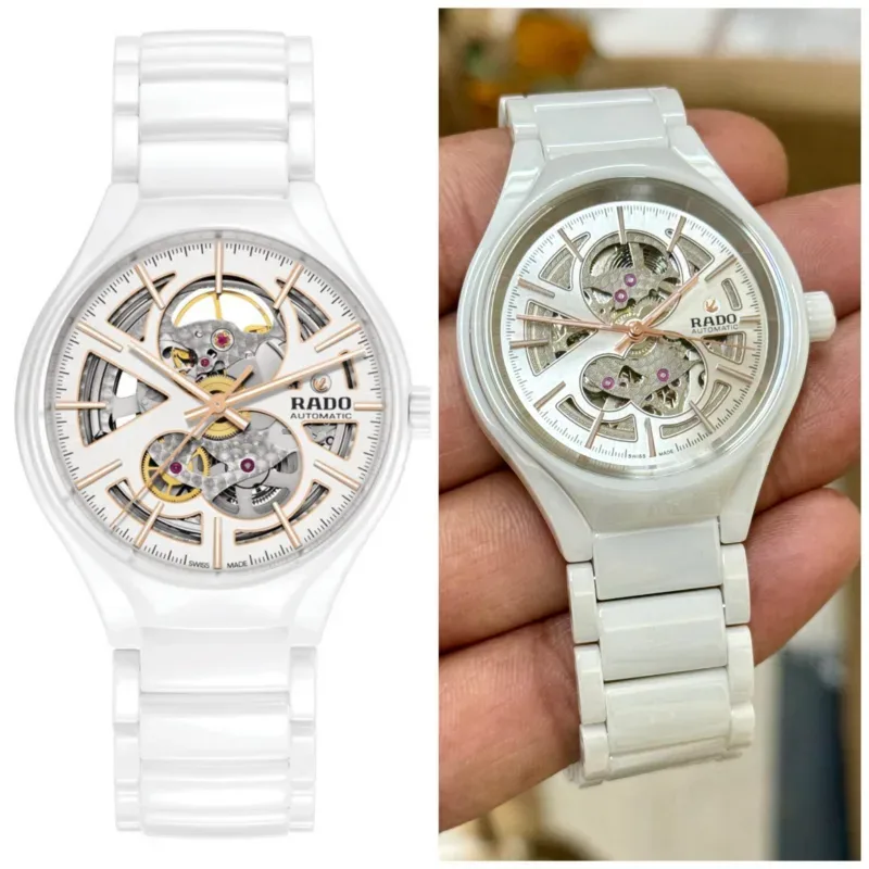 RADO AUTOMATIC OPEN HEART WHITE CERAMIC