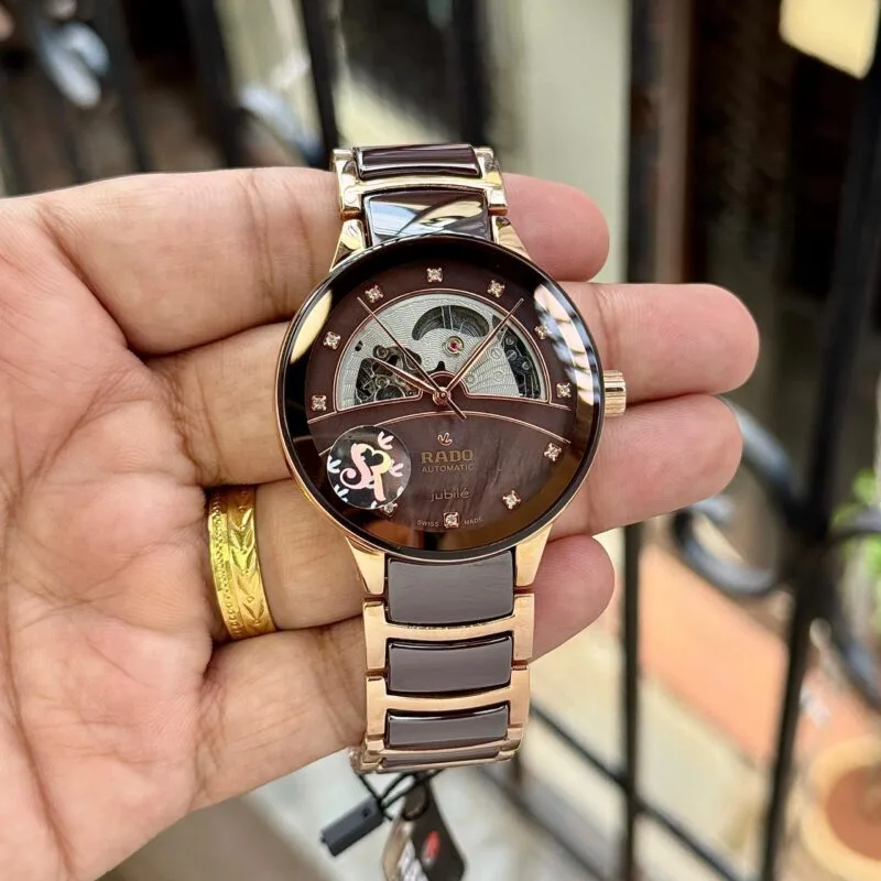 RADO CENTRIX OPEN HEART AUTOMATIC BROWN DIAL