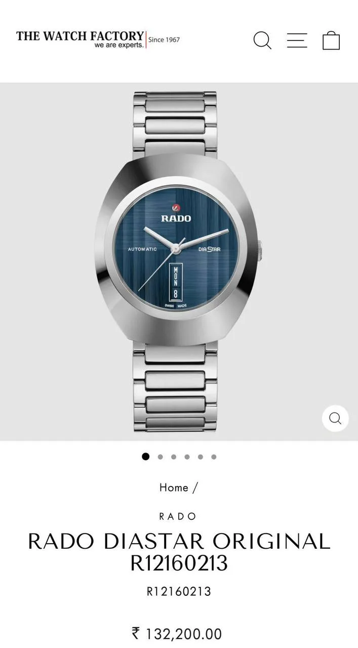 Rado Diastar Silver Automatic Machine