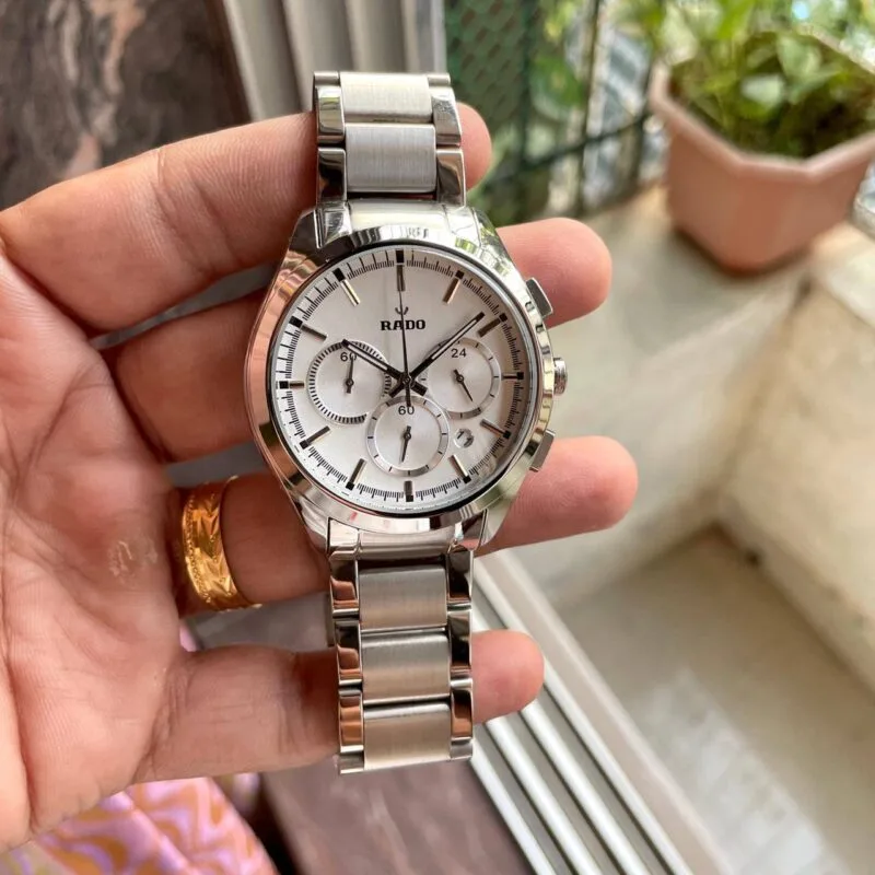 Rado HyperChrome Silver Chronograph