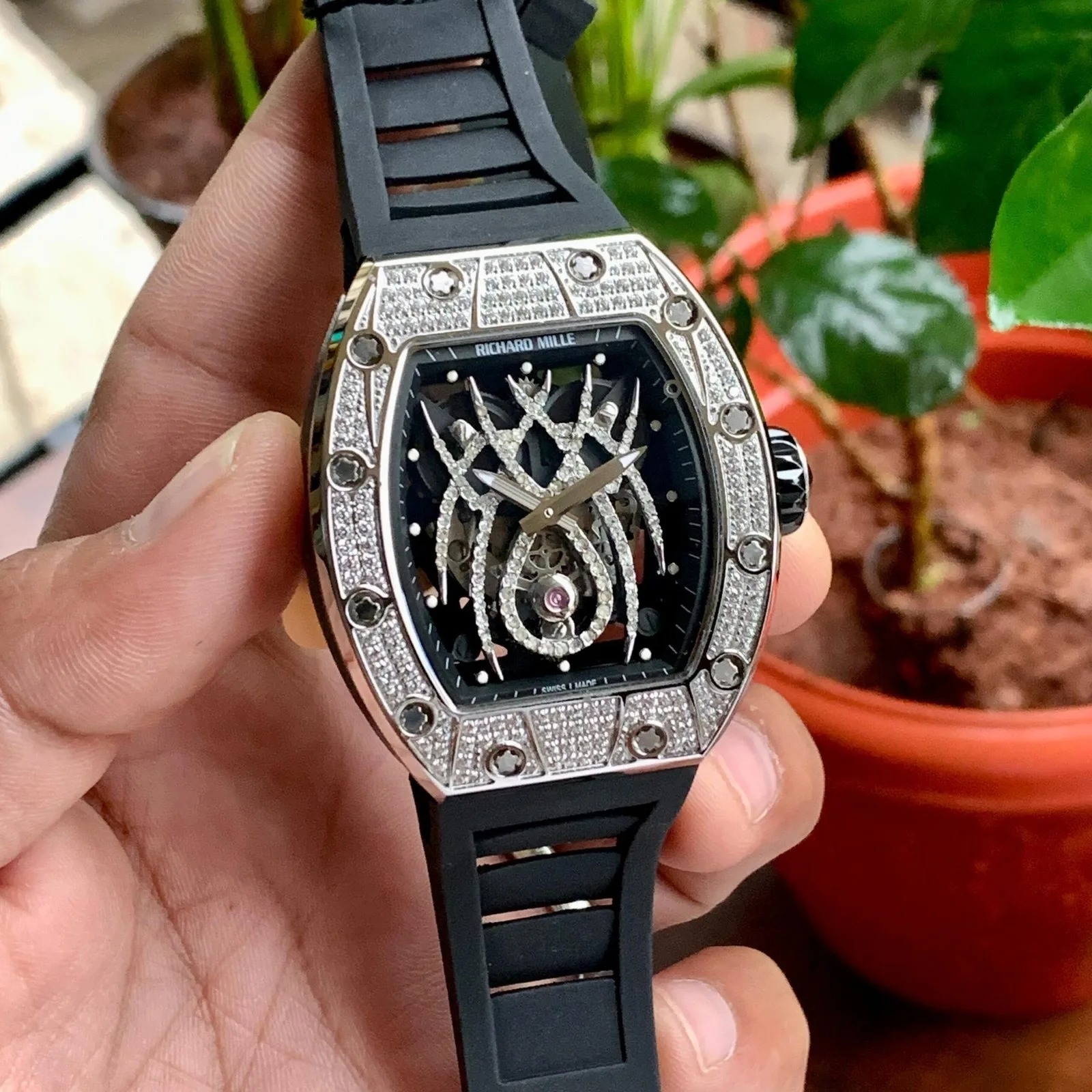 Richard Mille Spider Black Silver 19-01