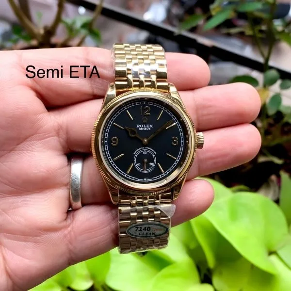Rolex 1908 Golden Black Dial Chronograph