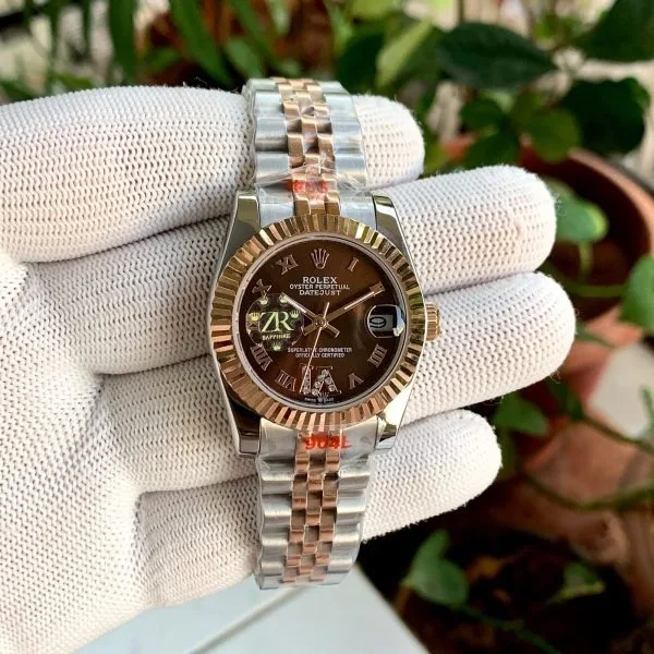 Rolex DateJust Brown Dial With Fluted Bezel