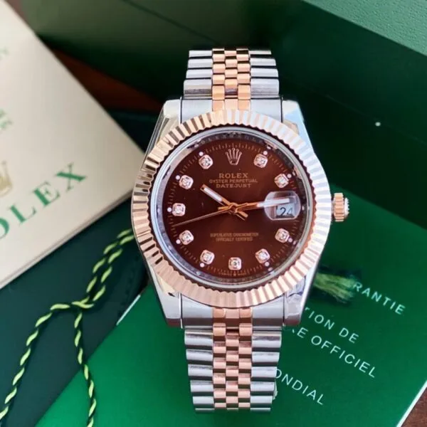 Rolex DateJust Chocolate Mother of Pearl Dial Watch