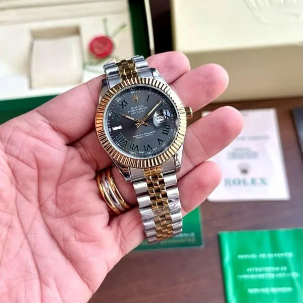Rolex Datejust Grey Quartz Watch