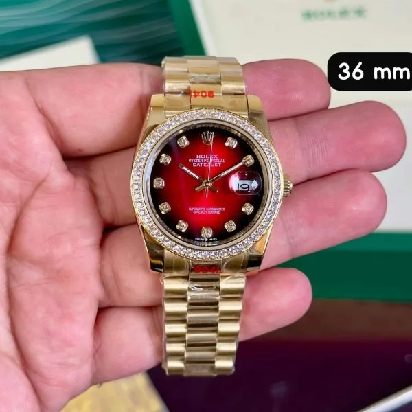 Rolex DateJust Rose Gold Diamond Bezel 36MM