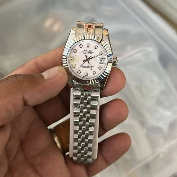 Rolex DateJust Silver Diamond Dial 31MM