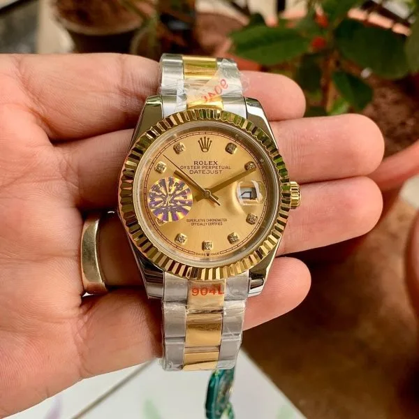 Rolex DateJust Yellow Diamond Dial 41mm
