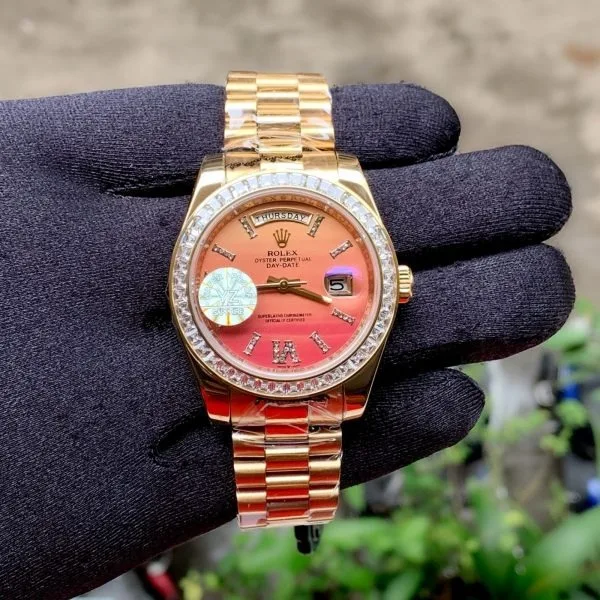 Rolex Day Date 41 Carnelian Orange Diamond Edition