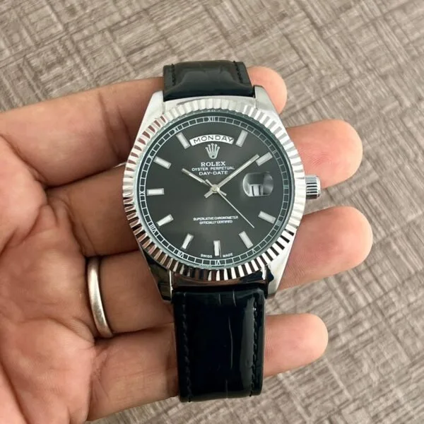 Rolex Day-Date Black Crocodile
