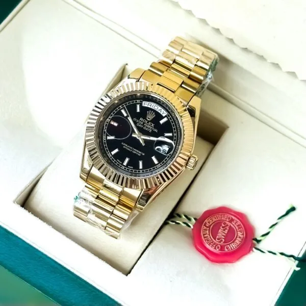 Rolex Day-Date Black Dial Quartz