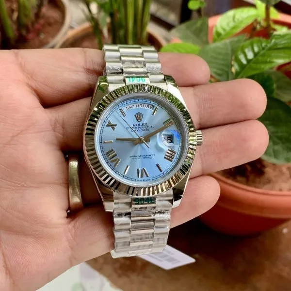 Rolex Day-Date Blue Dial Roman Indices
