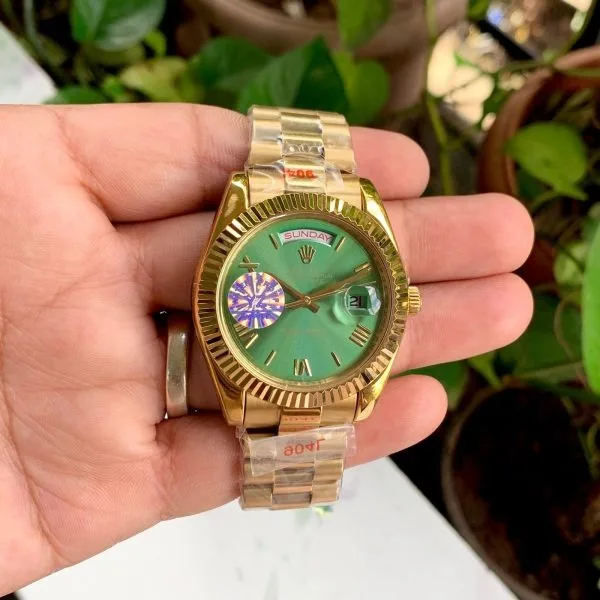 Rolex Day Date Gold Green Roman Dial