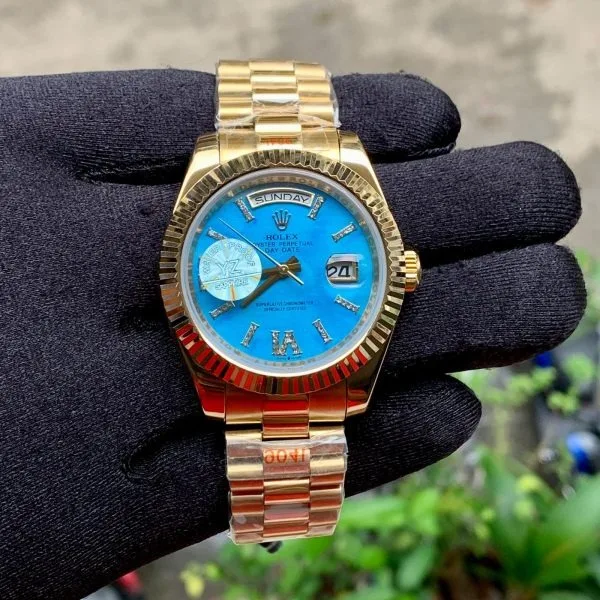 Rolex Day-Date President Gold Blue Dial