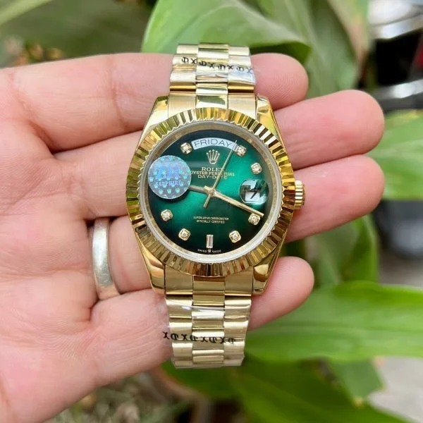Rolex Day-Date President Gold Green Dial