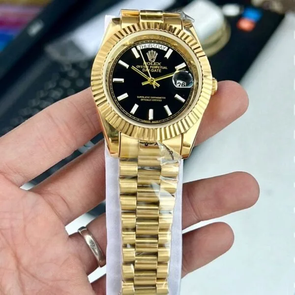 Rolex Day-Date Rose Gold Body Black Dial
