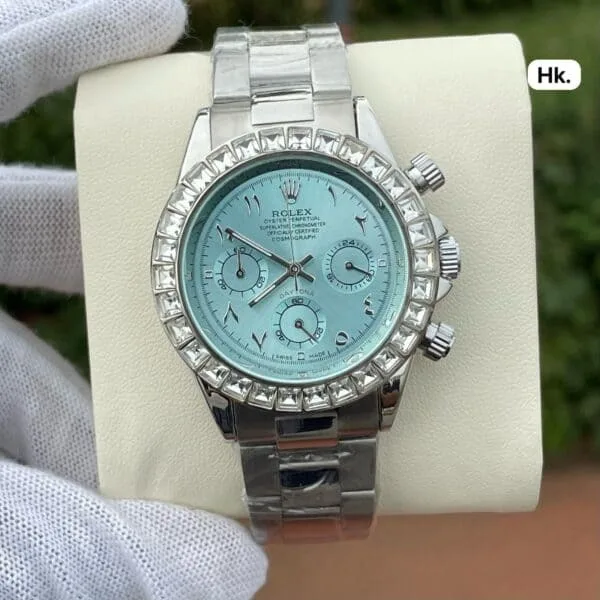 Rolex Daytona Blue Rainbow Gem-Set Watch