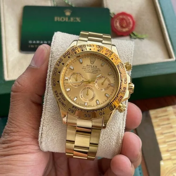 Rolex Daytona Full Golden Quartz Watch