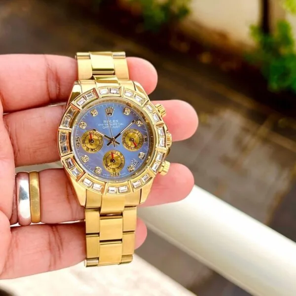 Rolex Daytona Gold Body Ice Blue Dial Watch