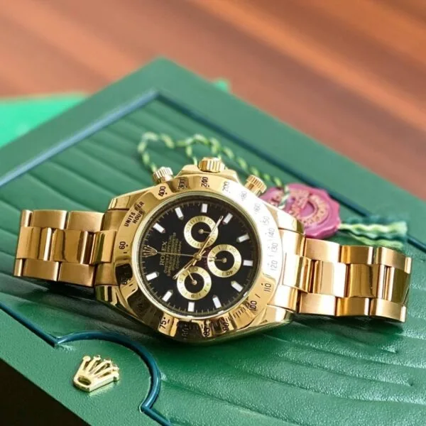 Rolex Daytona Golden Bracelet Black Dial