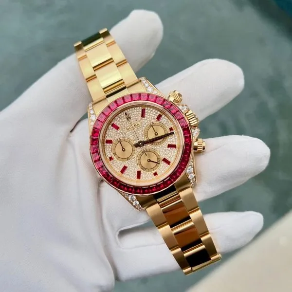 Rolex Daytona Master Chronograph with Red Diamonds