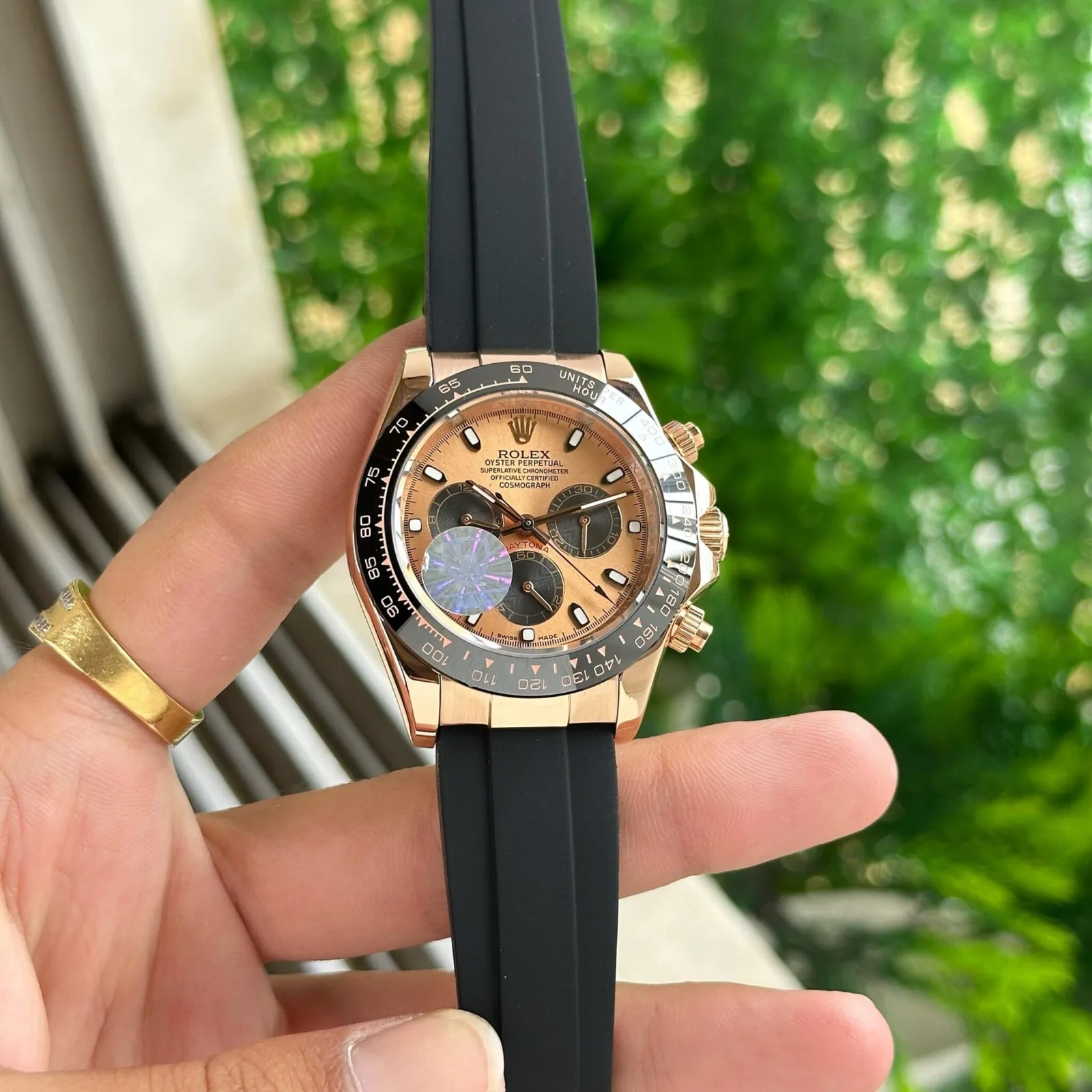Rolex Daytona Oysterflex Rosegold Dial LS