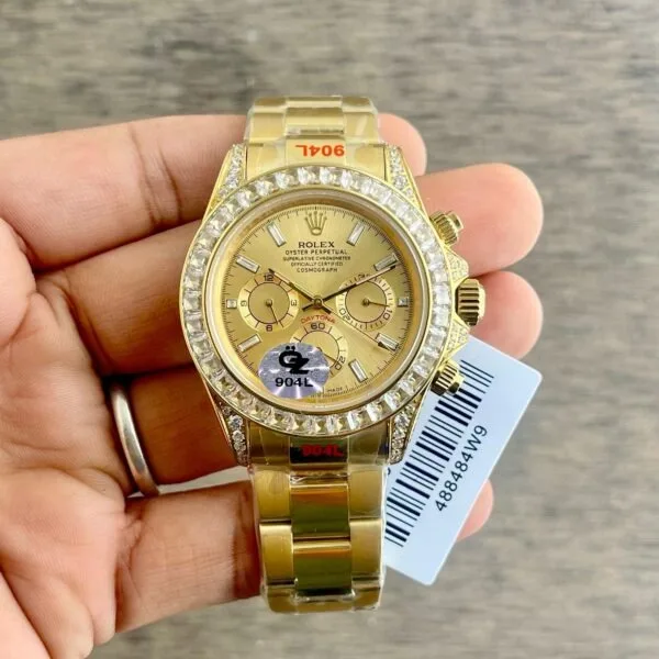 Rolex Daytona Yellow Dial Diamond Bezel OZ
