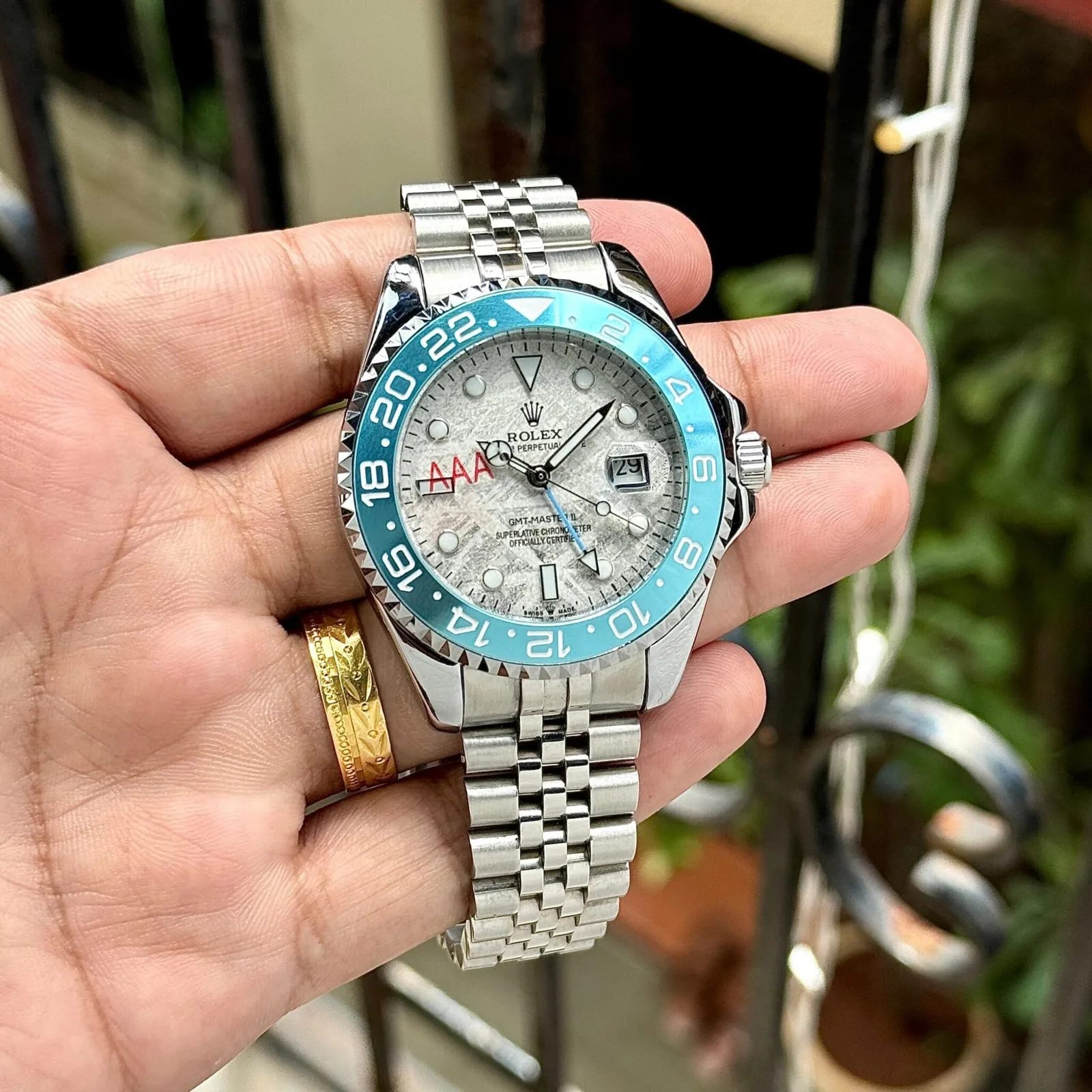 Rolex GMT II Silver