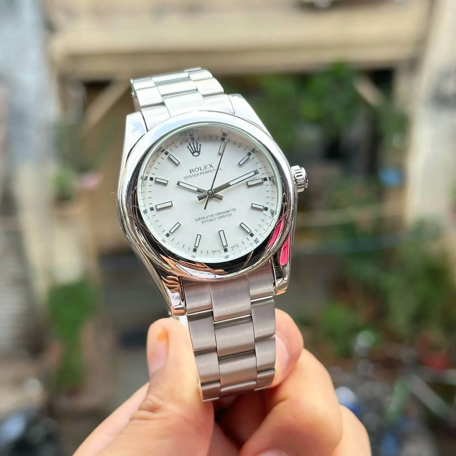 Rolex Oyster Perpetual White Dial 40