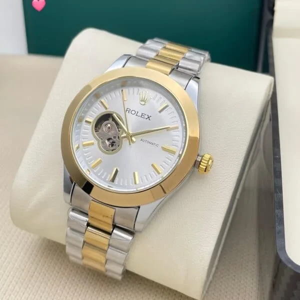 Rolex Skeleton Automatic Open Back Watch