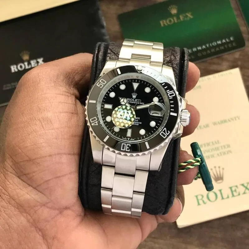 Rolex Submariner Silver Black Dial ZR