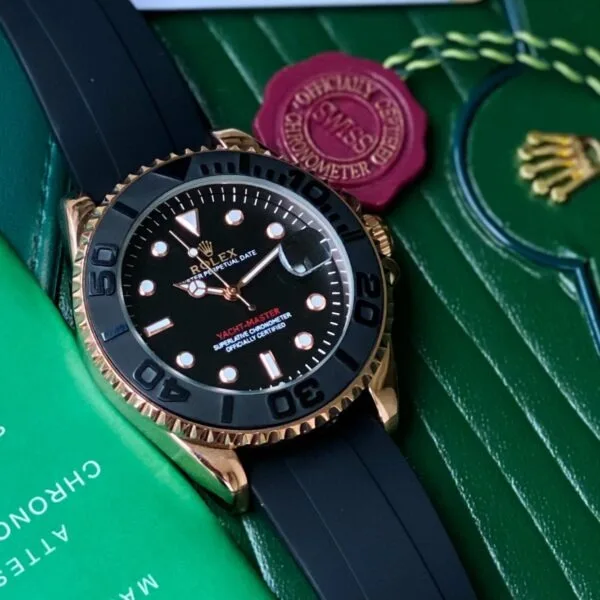 Rolex Yacht Master Oysterflex Rose Gold Quartz