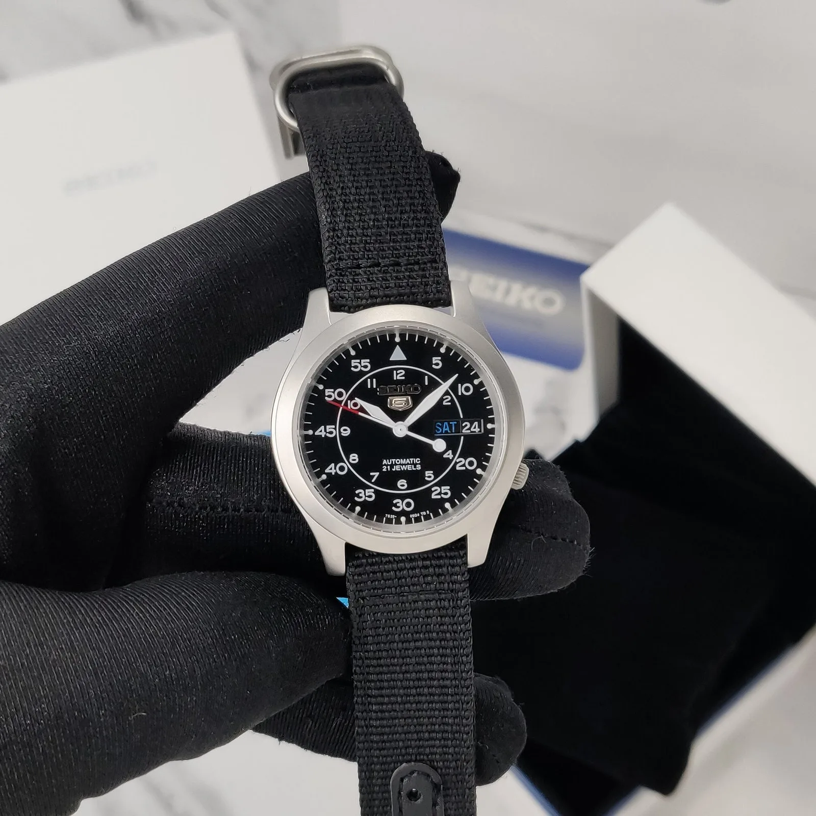 Seiko 5 Military SNK809 Black Dial