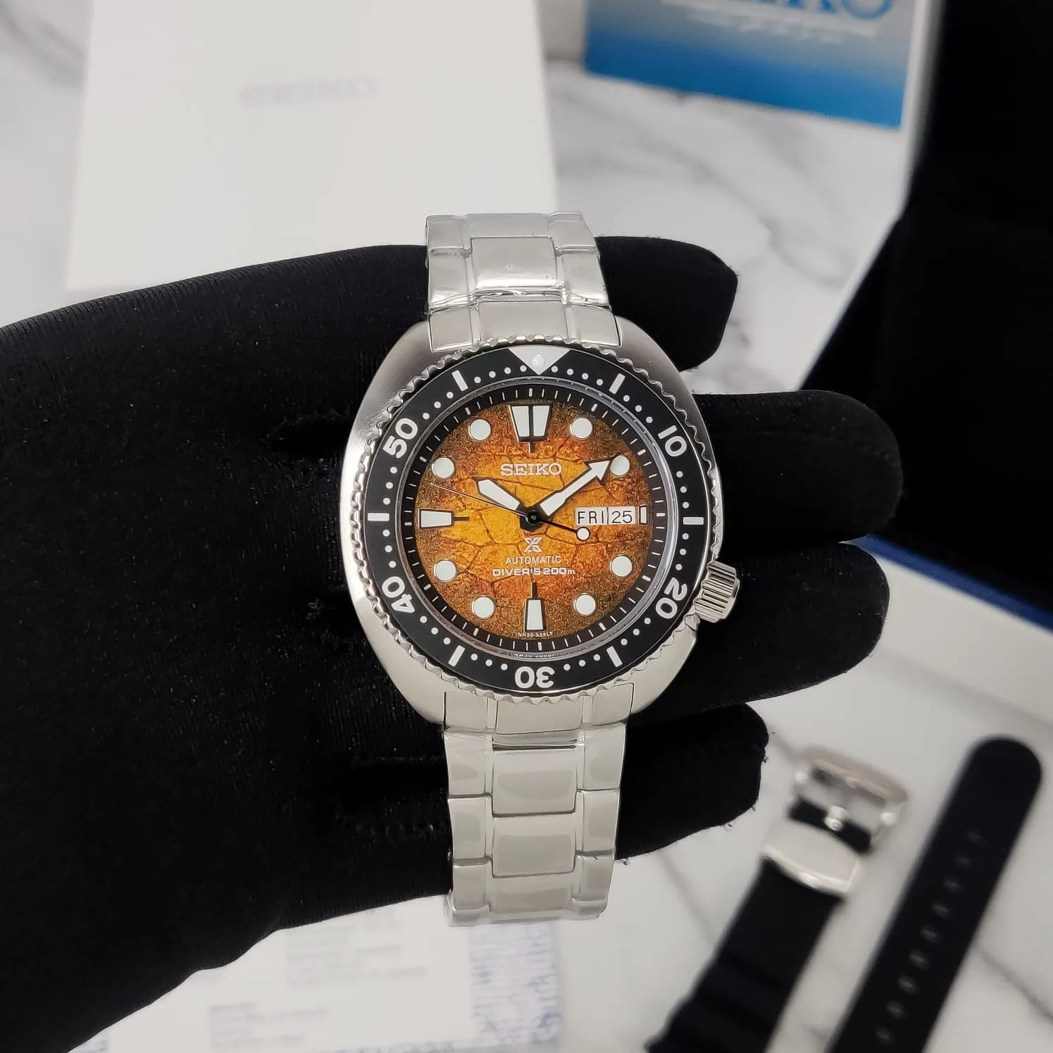 Seiko Prospex Diver Turtle Brown Dial Watch