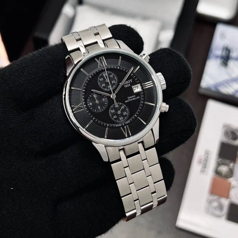 Tissot Couturier Chronograph Black Dial