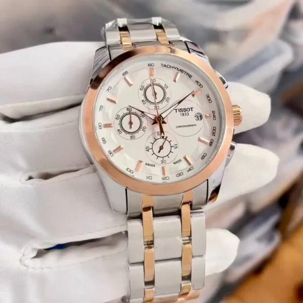 Tissot Couturier Rosegold Bezel Two Tone Watch