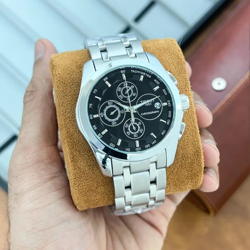 Tissot Couturier Silver Black Watch
