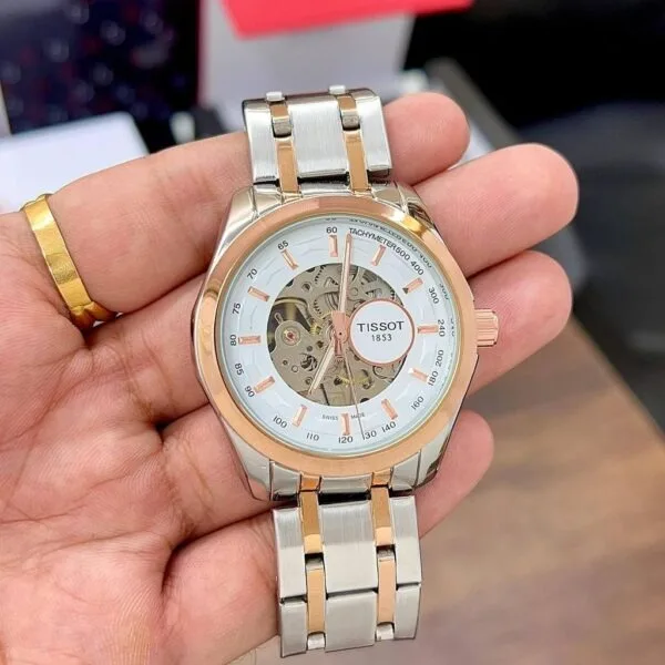 Tissot Couturier Skeleton White Watch