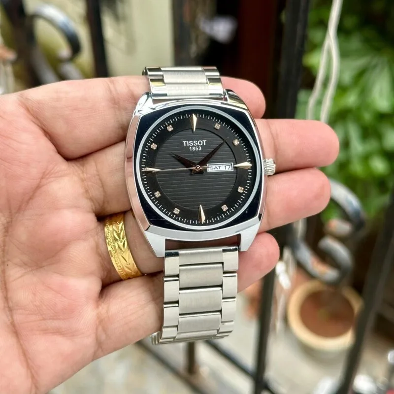 Tissot Gentleman Day-Date Black Dial Watch