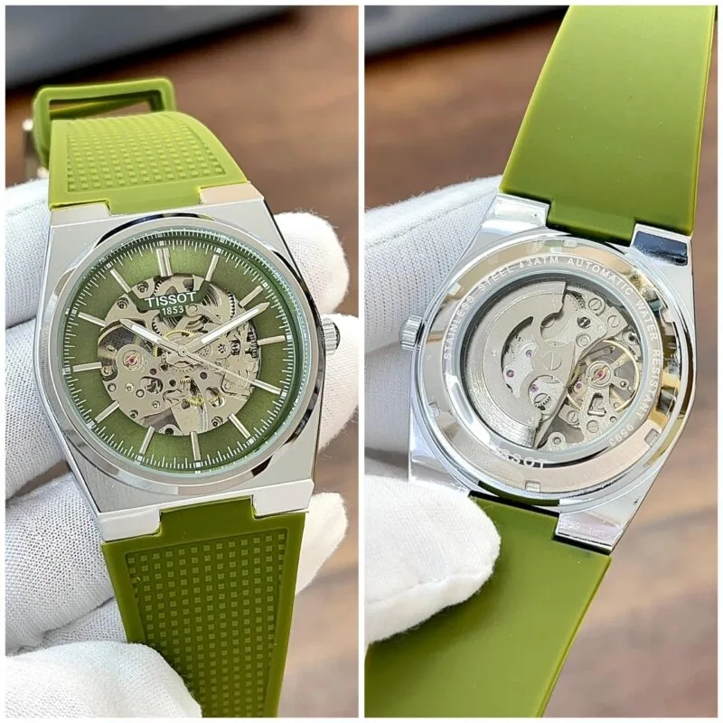 Tissot PRX Skeleton Green Watch