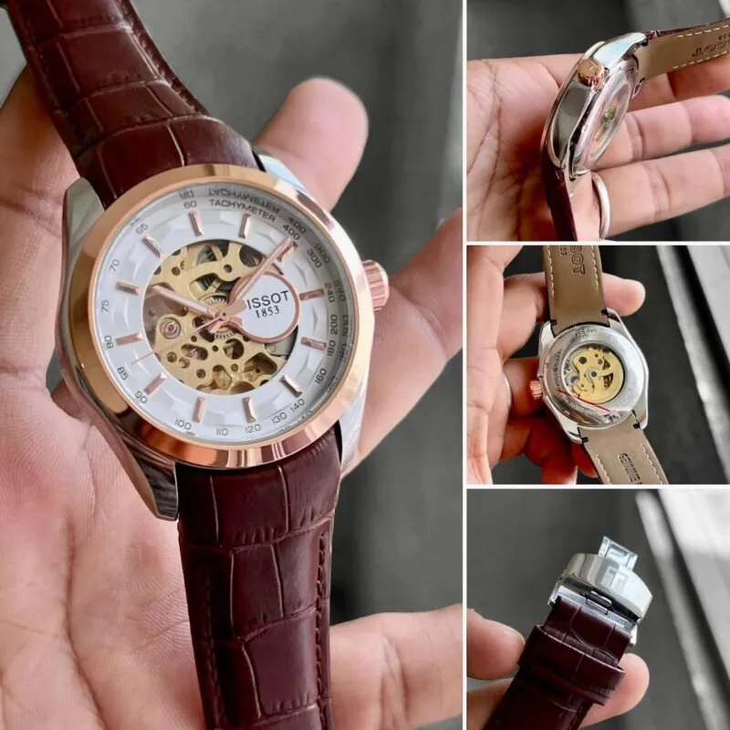 Tissot Skeleton Automatic White Dial