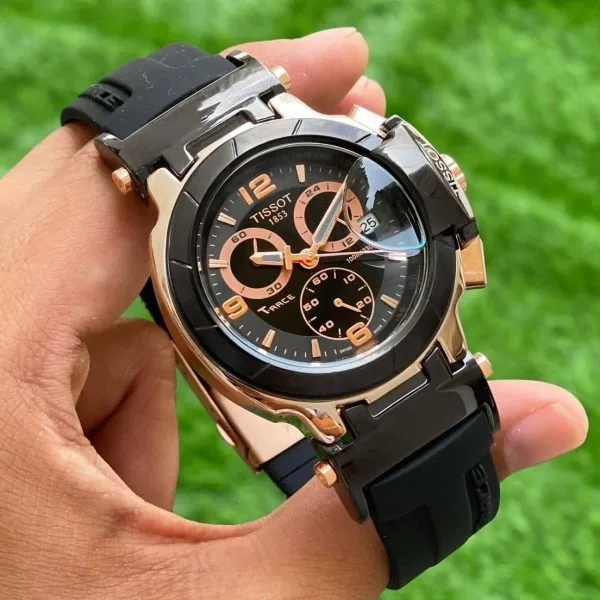 Tissot T-Race Chronograph Black And Rose Gold