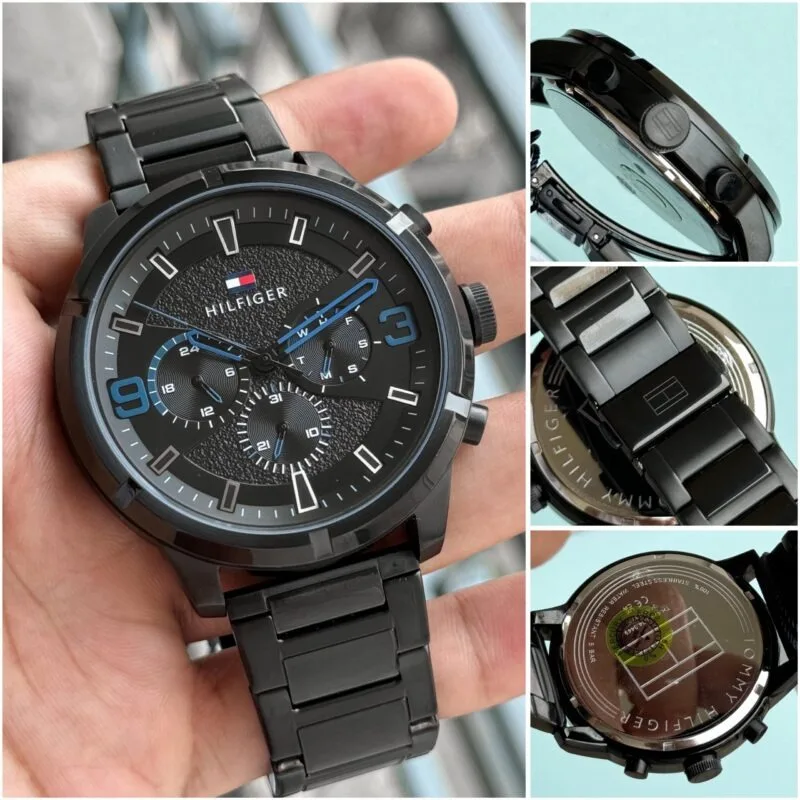 Tommy Hilfiger Clark Chronograph Black Dial 43mm