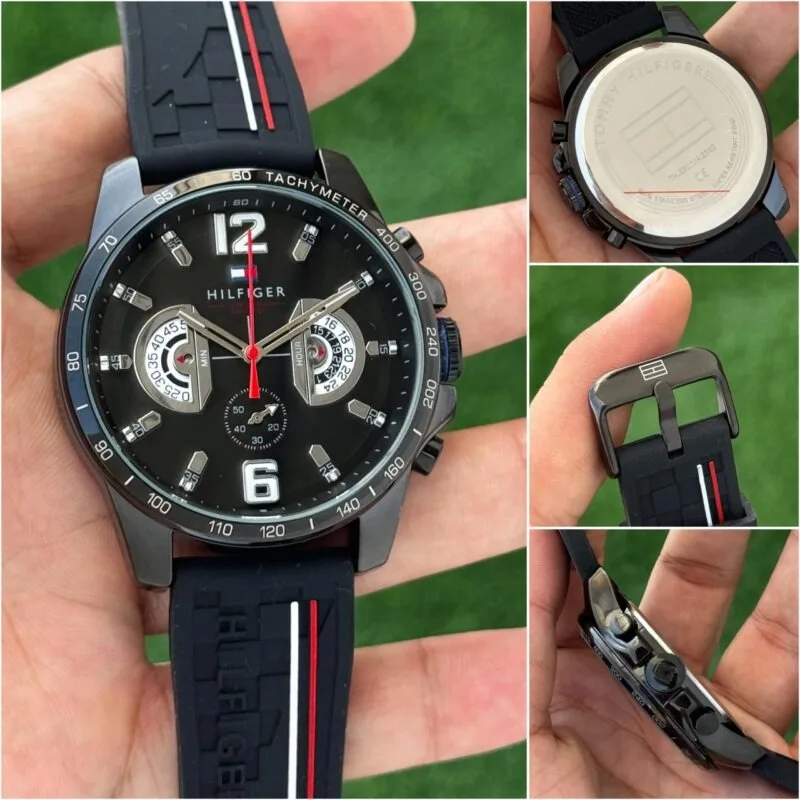 Tommy Hilfiger Clark Chronograph Black Dial 43mm
